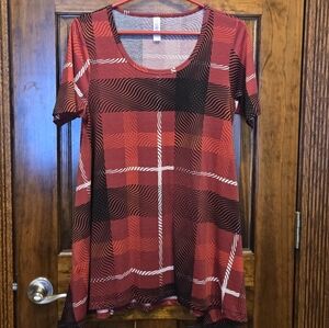 Lularoe Plaid Print Perfect TEUC XS